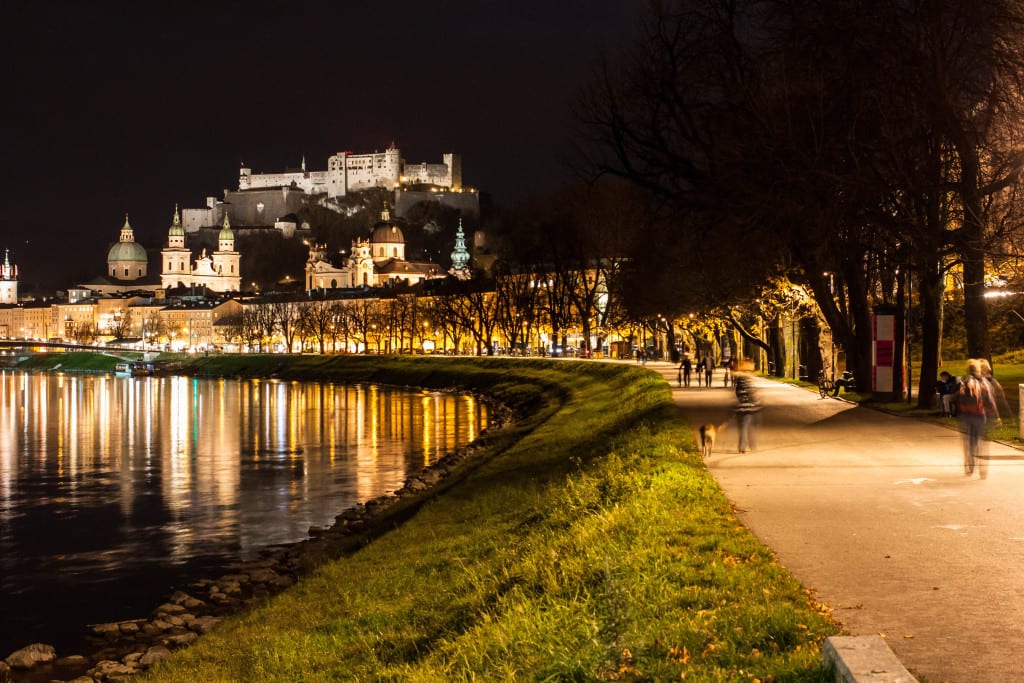 Salzburg at night