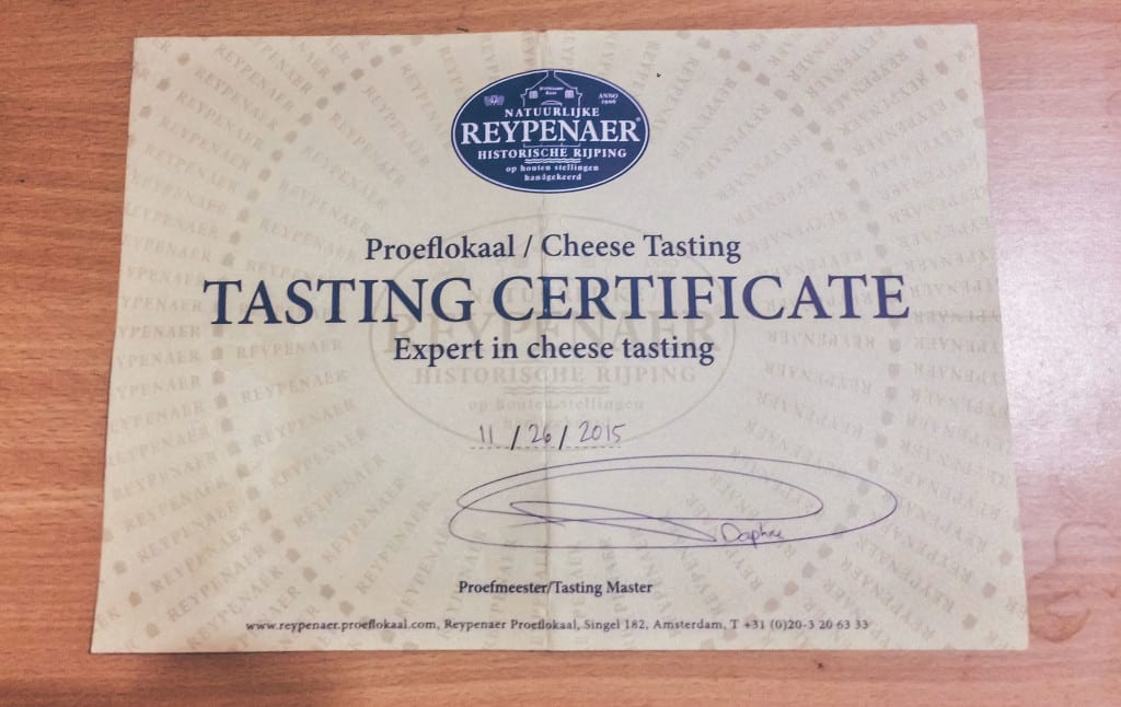 cheese tasting experience