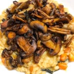 Urad Dal Risotto with Basil Carrots and Mushrooms