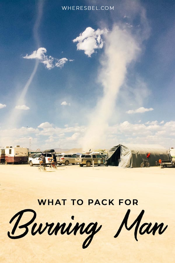 burning man packing list