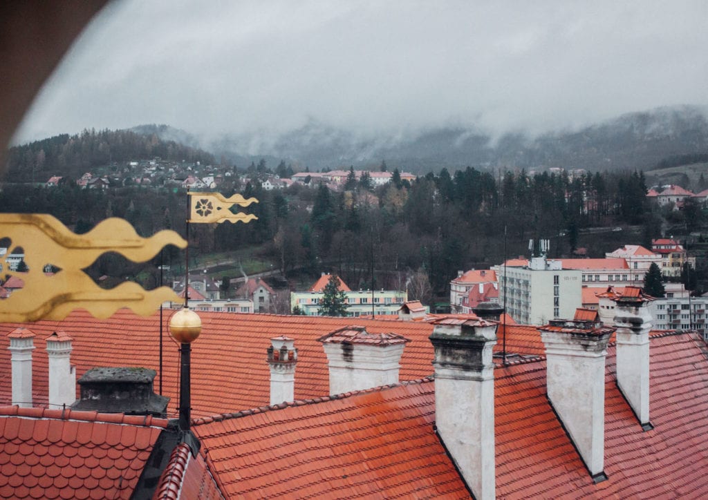 View from Cesky Krumlov castle tower