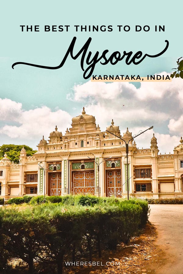 View of Jaganmohan Palace with white clouds and a turquoise sky